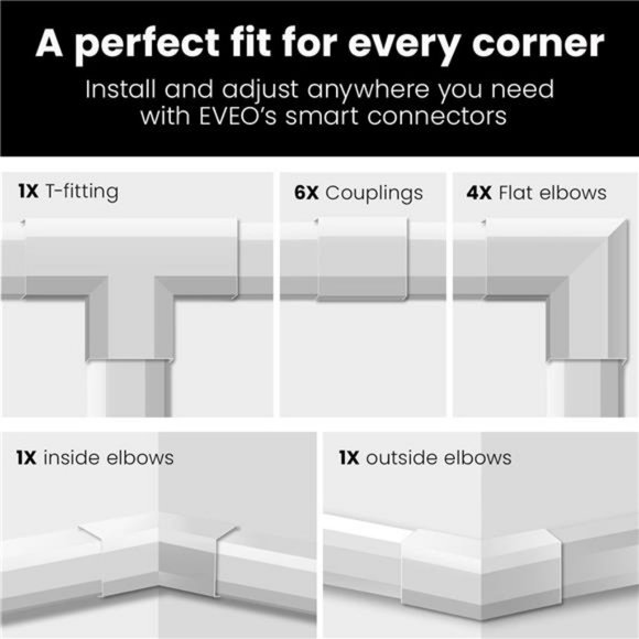 153” Cord Hider - Cord Cover Wall - Wire Covers - Paintable Cable Concealer - Picture 6 of 6